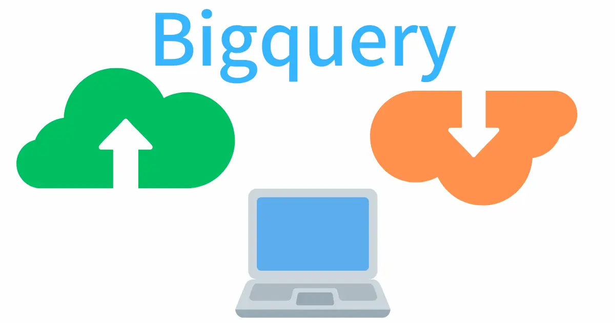 ローカルPCからBigqueryのアップロードとダウンロード